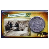 1889 Morgan dollar on Panning For Gold Info card