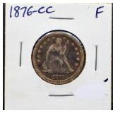 1876 Carson City seated liberty quarter