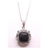 Genuine black diamond necklace