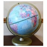 Vintage 12in globe on metal base