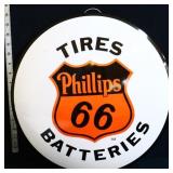 Metal 16in diameter Phillips 66 button sign