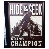 Metal Hide & Seek Grand Champion sign