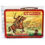 Vntg metal Kit Carson Davy Crockett lunchbox
