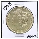 1903 Morgan silver dollar