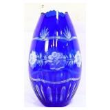 9in blue bohemian vase