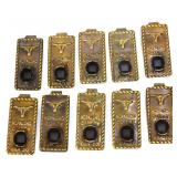 Lot of 10 metal badges