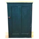 Vintage green paint 1 door cabinet see photos