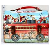 Vntg metal dome top Disney Fire Fighters lunchbox