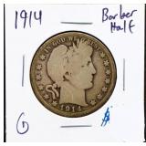1914 barber half dollar