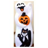 32in white ghost w/ pumpkin blow mold NO SHIP