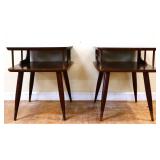 Pair MCM rectangle end tables