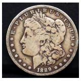 1889O Morgan silver dollar