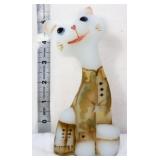 Fenton 6in FAGCA 2007 white satin happy camo cat