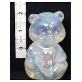 Fenton opalescent iridescent teddy bear