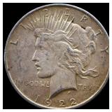 1922D peace dollar