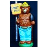 Cast iron 13in Smokey Bear Only You bank