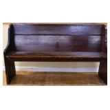 Vintage wood church pew