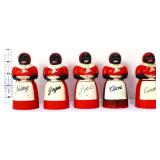 Lot of 5 americana lady spice containers see pics