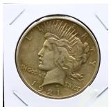 1921 peace dollar