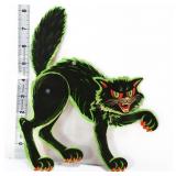Vntg cardstock Halloween jointed black cat