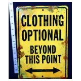 Metal Clothing Optional sign
