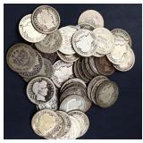 Lot of 50 barber dimes