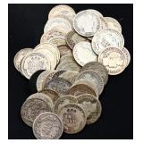 Lot of 50 barber dimes
