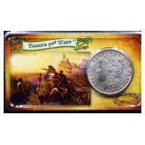 1897 Morgan dollar on Taming The West Info card