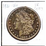 1900 O/CC Morgan silver dollar