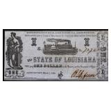 1864 State of LA Shreveport $1 note