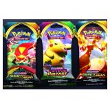 3 sealed Pokemon Sword & Shield booster packs