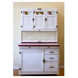 1950s painted white kitchen cabinet see photos