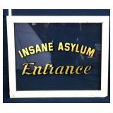 Framed glass Insane Asylum window NO SHIPPING