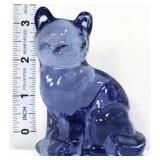 Fenton 3in light purple sitting cat figure