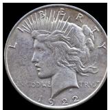 1922D peace dollar