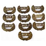 Lot of 10 metal badges