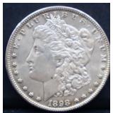 1898 Morgan silver dollar