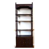 Vintage bookshelf w/ bottom 2 door storage