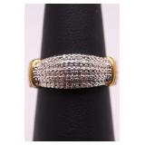 Genuine diamond dinner ring