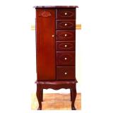 Wood jewelry armoire