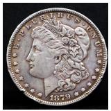 1879 Morgan silver dollar