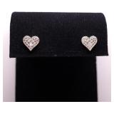 GENUINE DIAMOND HEART EARRINGS