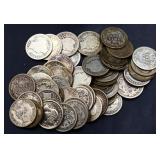 Lot of 50 barber dimes