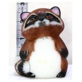 Fenton hand painted sitting raccoon figure