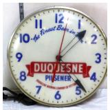 Vntg 15in Duquesne plastic face clock works