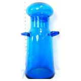 Blenko blue 16in apothecary jar w lid see pics