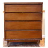 MCM 4 drawer flat front tall chest
