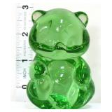 Fenton green sitting teddy bear figure