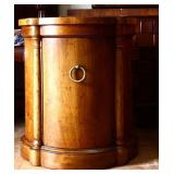 Vintage round 1 door end table