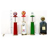 Lot of 4 miniature gas pumps